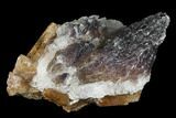Calcite Crystal Cluster with Purple Fluorite (New Find) - China #177576-1